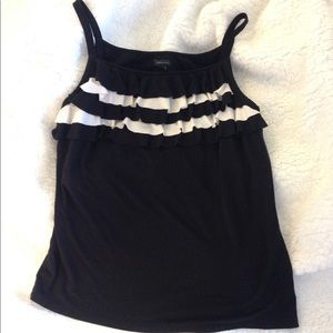 Madison ruffled layer tank top